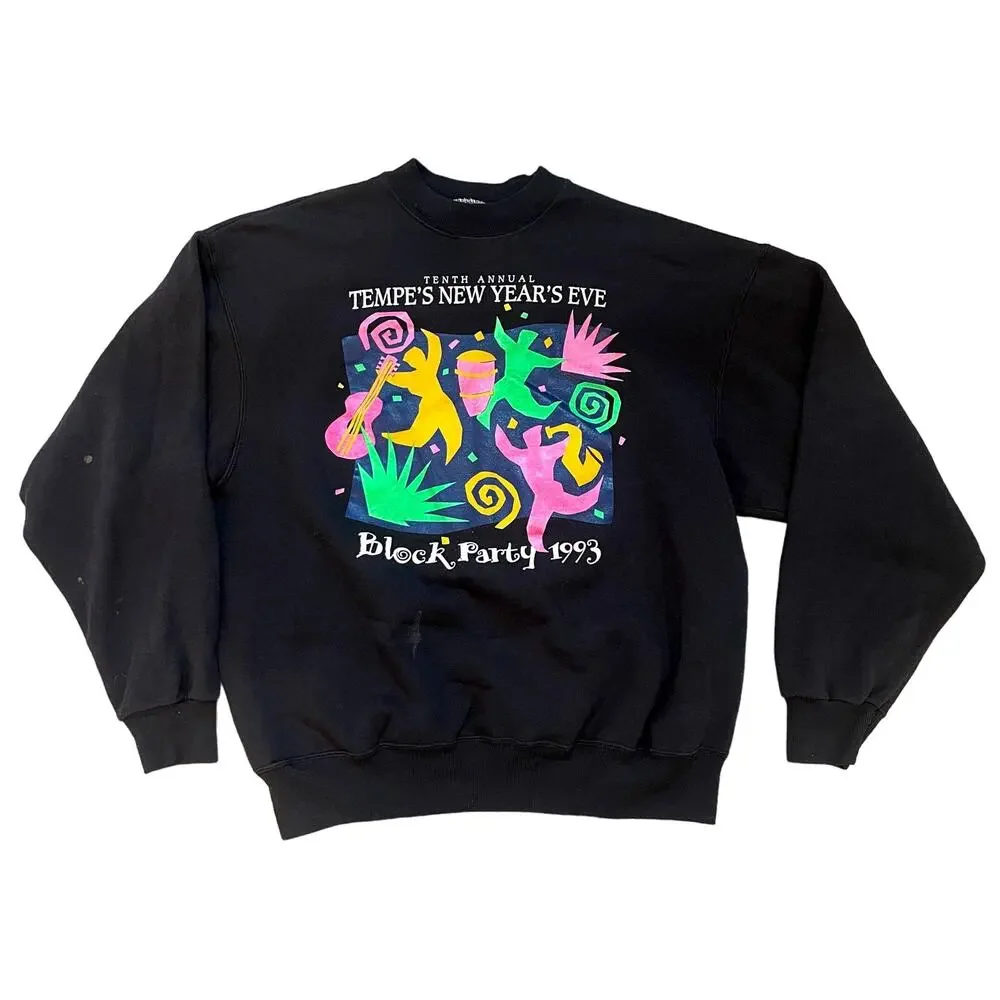 Vintage 1993 Tempe’s New Year’s Eve Crewneck sweatshirt XL - Picture 1 of 4